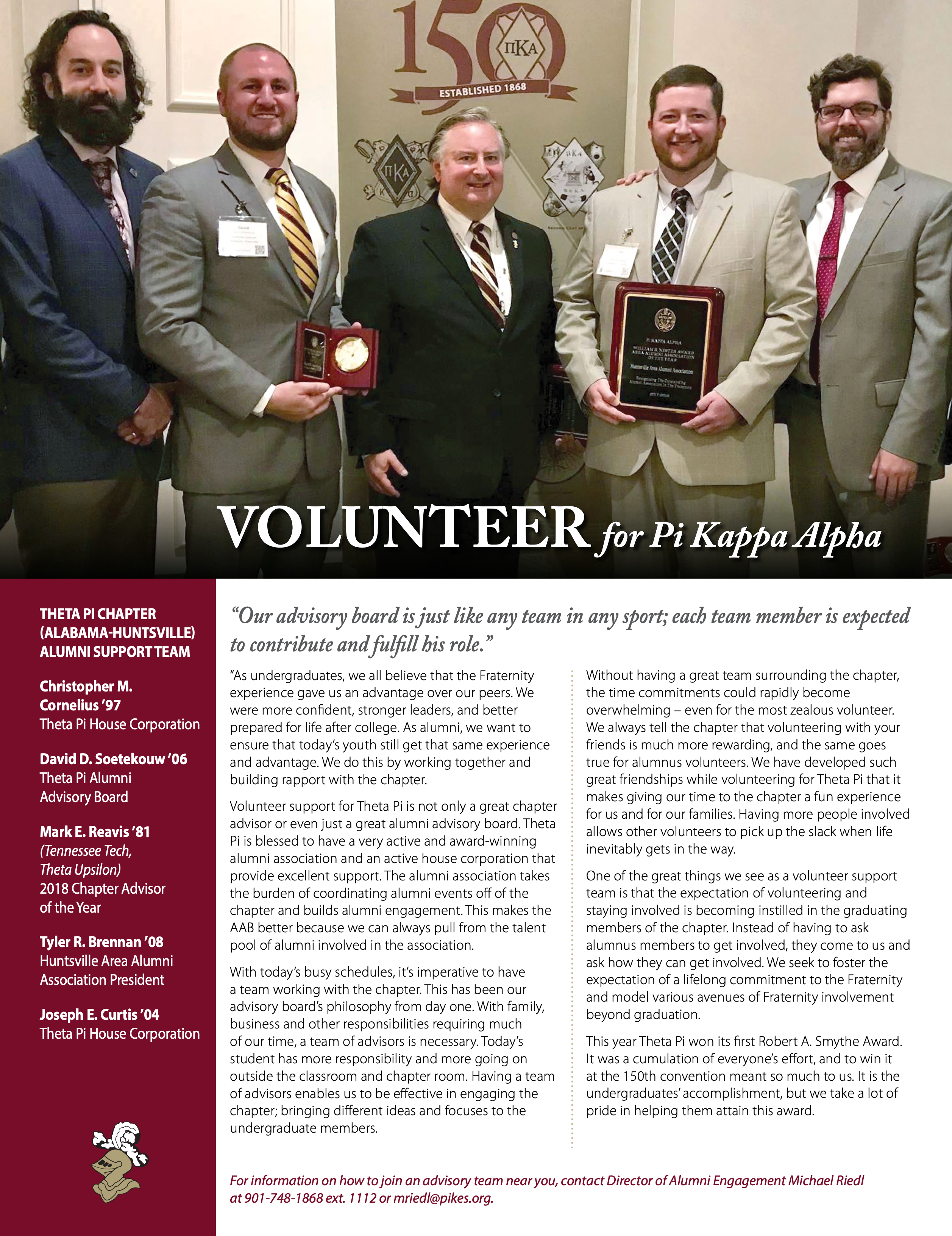 Volunteer for Pi Kappa Alpha, Autumn 2018